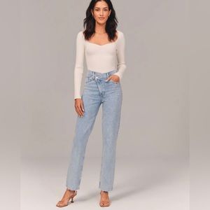 Abercrombie the 90s straight ultra high rise jeans